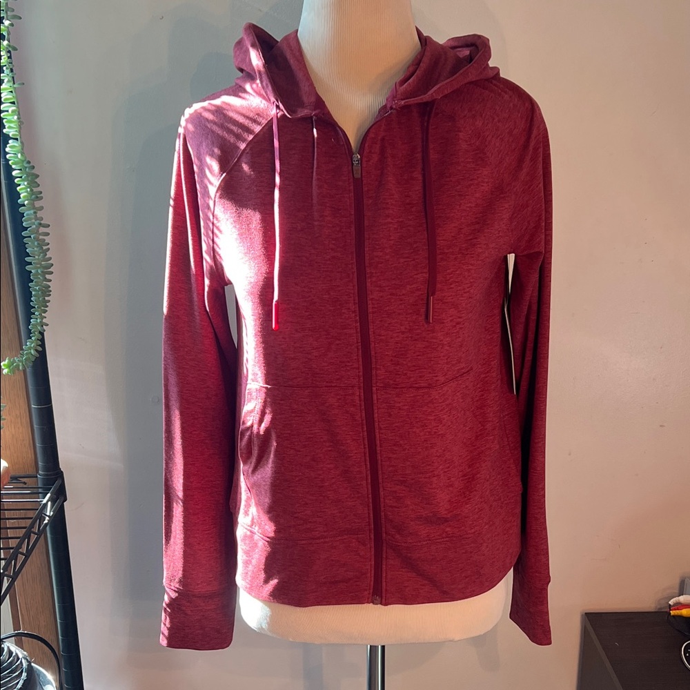 Xersion Women's Maroon Zip-Up Hoodie